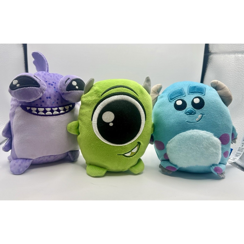 Set‎ Of 3 Disney Pixar Mattel Monsters Inc. Cuutopia 5" Plush Mike Sully Randall